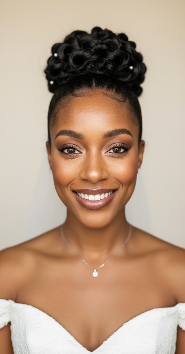 After Bridal Hair High Updo